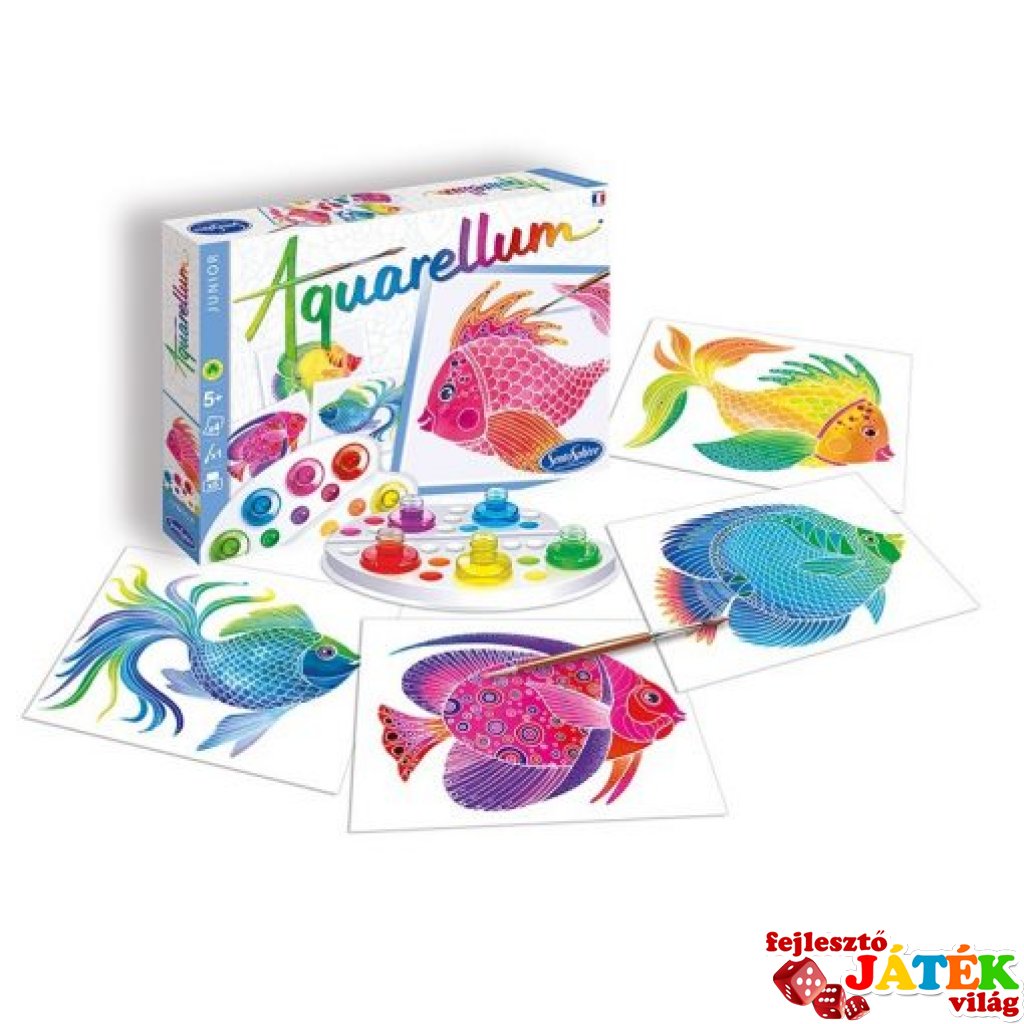 Aquarell junior festőkészlet, Halak (SentoSphére, kreatív festőkészlet, 7-99 év) 