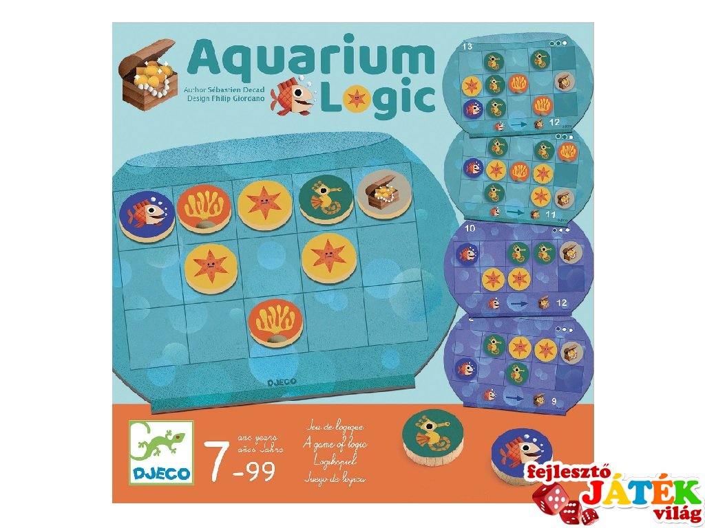 Aquaruim Logic Vízi logika, Djeco logikai kooperatív társasjáték - 8574 (7-99 év)