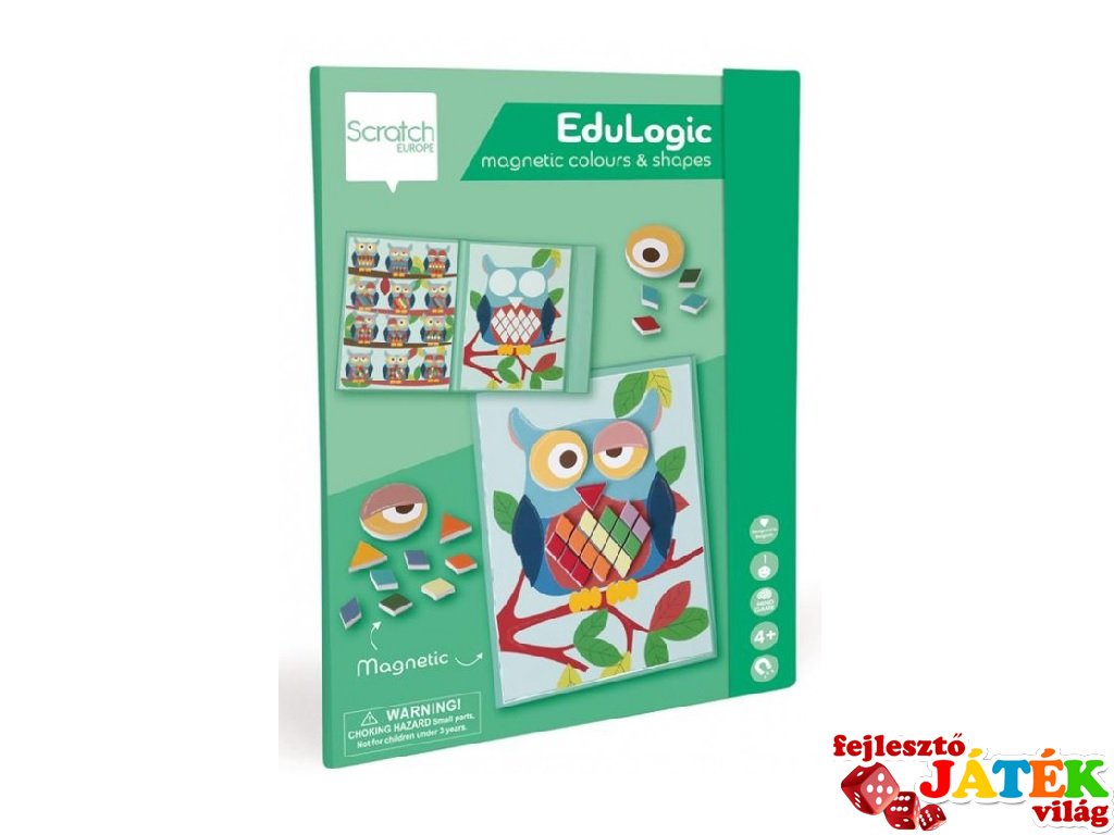 Baglyok Színek és formák, mágneses logikai játék (Scratch, 4-7 év)
