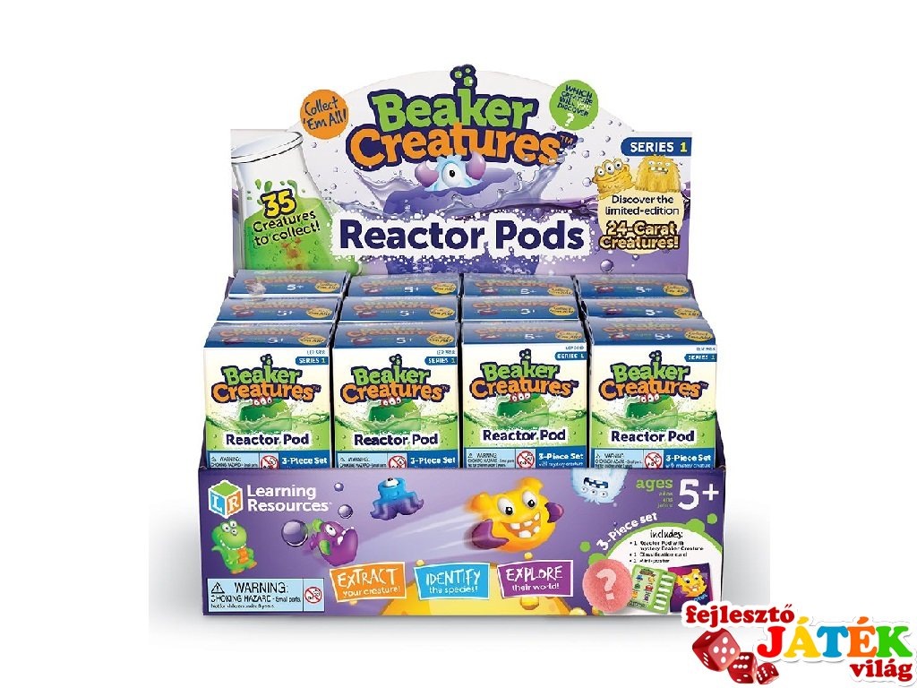 Beaker Creatures Reactor Pod 1 db, tudományos játék (3818,Learning Resources, 5-10 év)