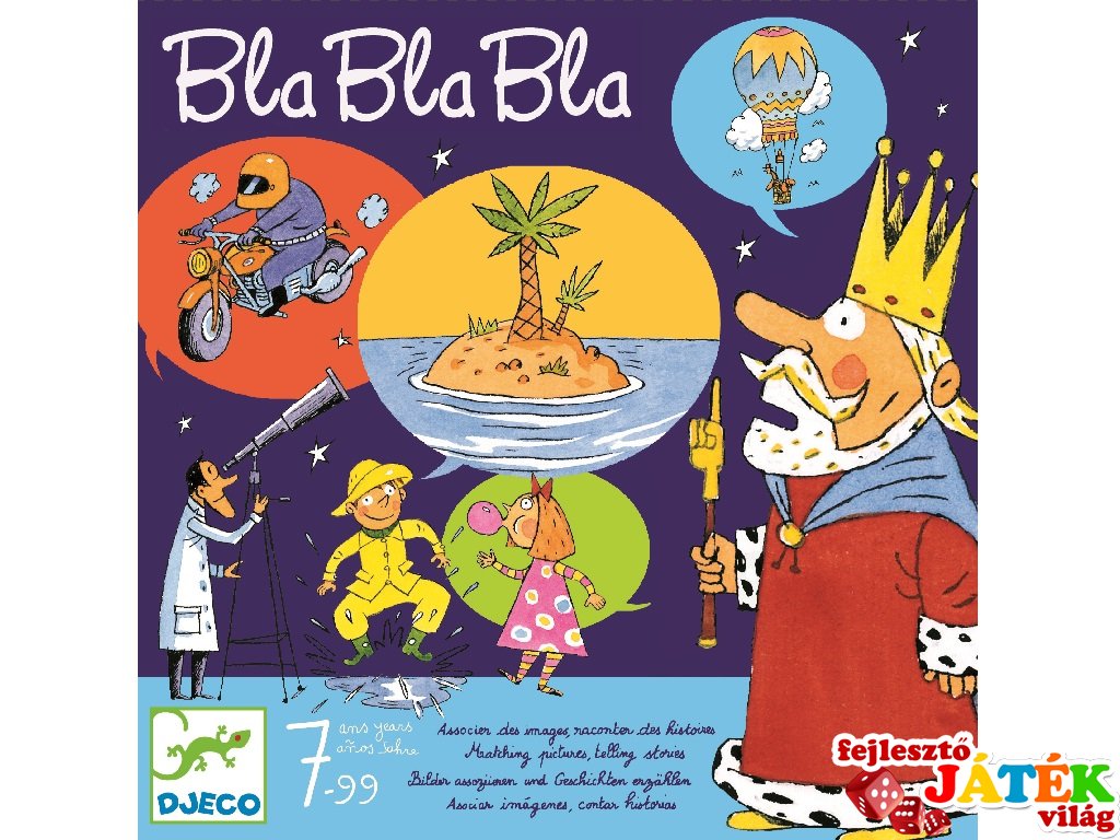 Bla Bla Bla (Djeco, 8462, asszociációs családi társasjáték, 7-99 év)