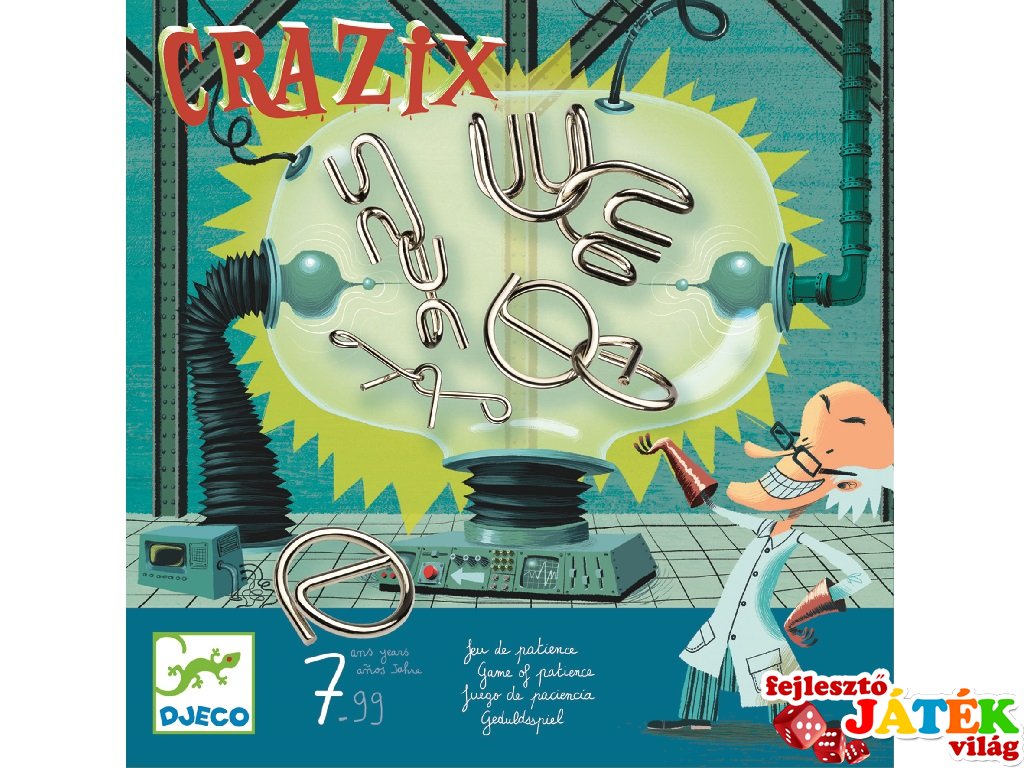 Crazix (Djeco, 8463, 6 db fém ördöglakat, 7-99 év)