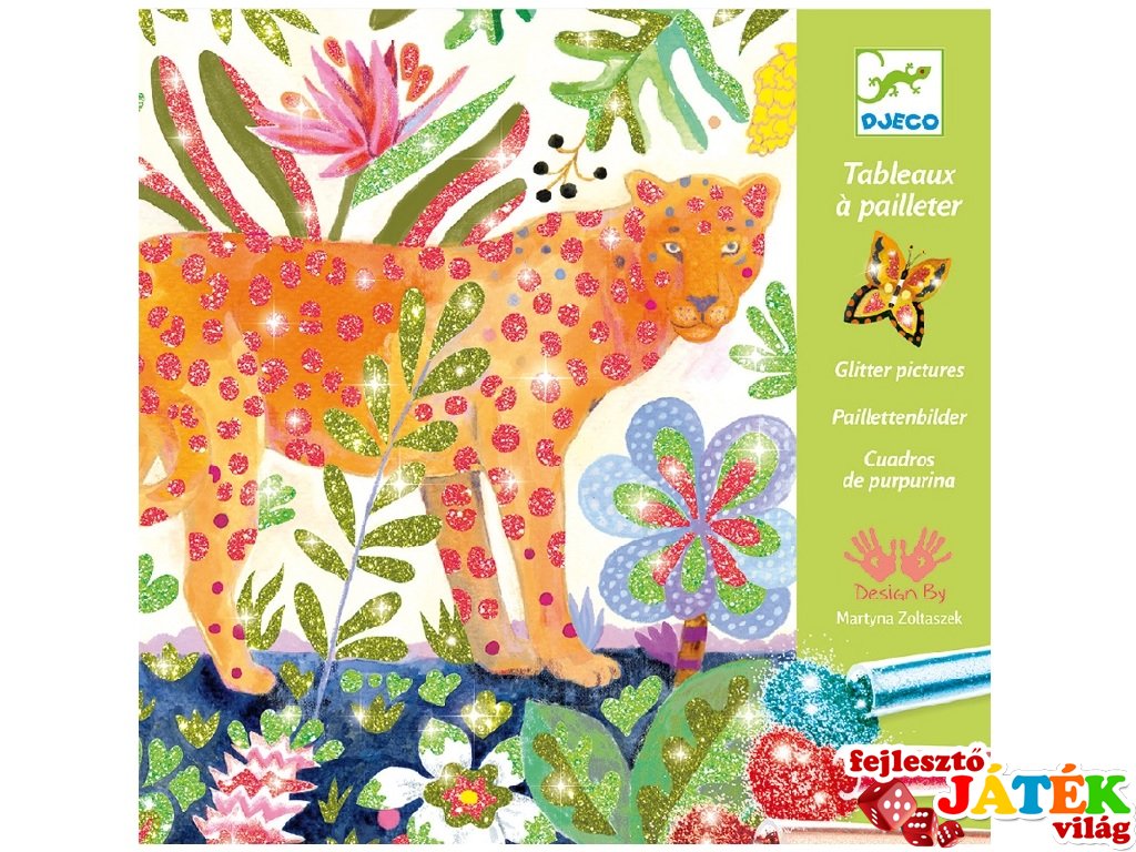 Csillámkép készítő, Tropico (Djeco, 9509, kreatív készlet, 7-13 év)
