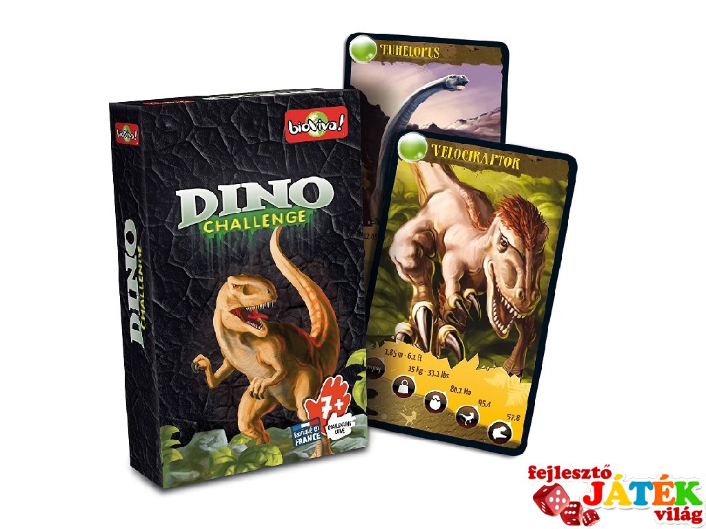 Dino Challenge Black, dinoszauruszos kártyajáték (7-14 év)
