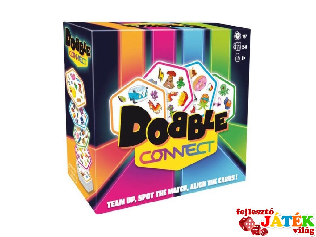Dobble Connect, Asmodee megfigyelős gyorsasági kártyajáték (8-99 év)