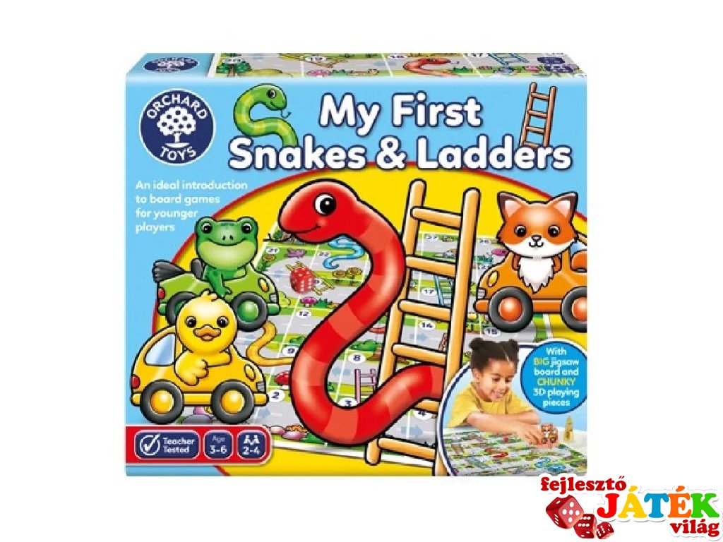 Első kígyók és létrák játékom, családi társasjáték (OR, 3-6 év)
