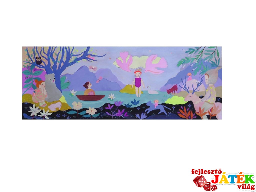 Festmény puzzle Children's lake, Djeco 100 db-os kirakó - 7635 (5-12 év)