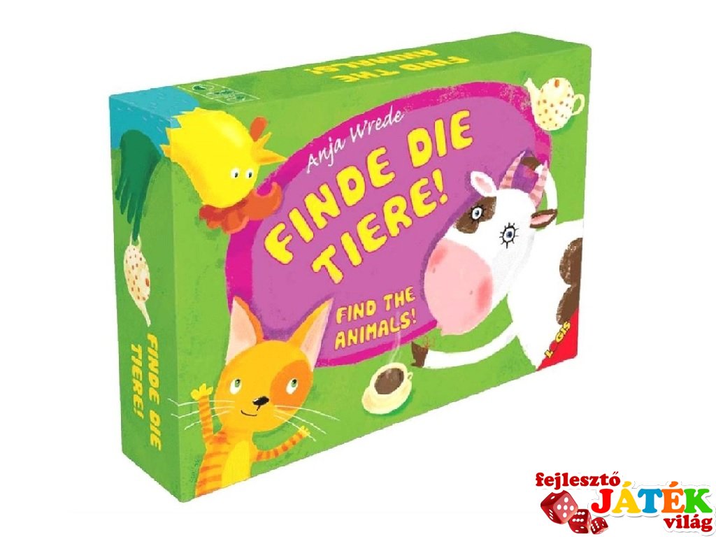 Finde die Tiere! - Find the Animals! Logis kártyajáték, társasjáték (5-8 év)