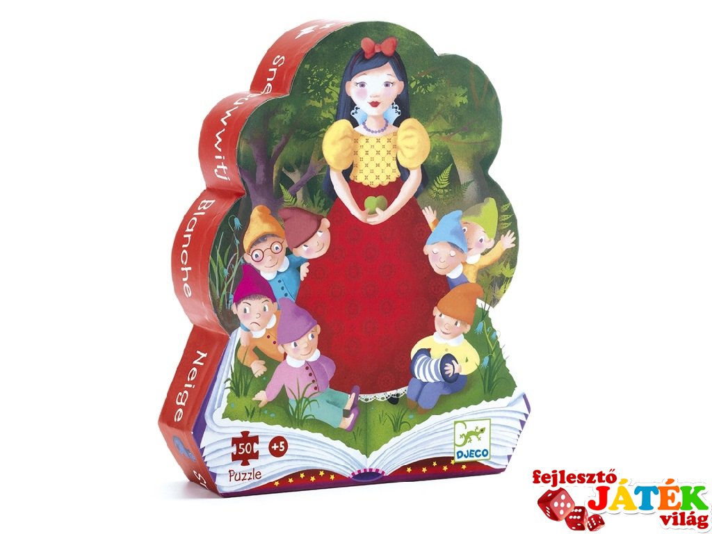 Formadobozos puzzle, Hófehérke (Djeco, 7259, 50 db-os kirakó, 5-8 év)