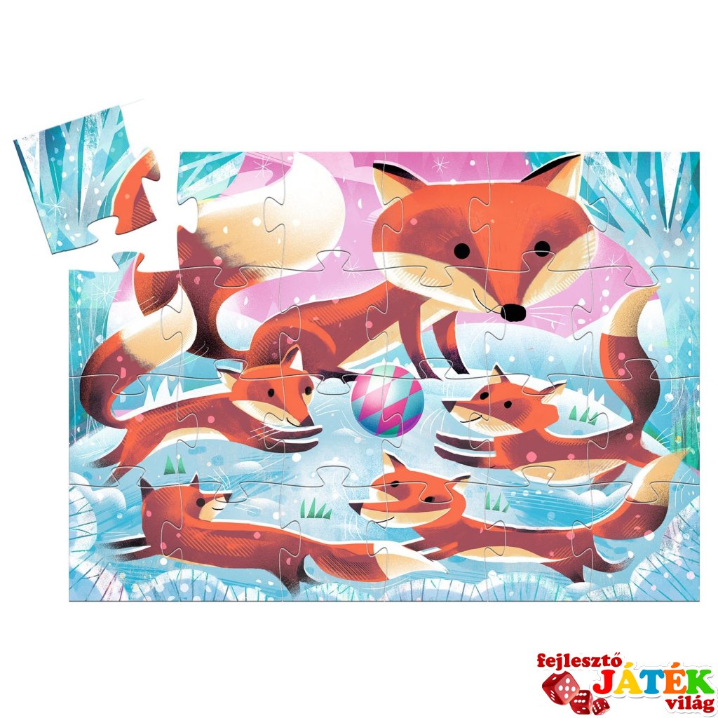 Kis Roka Gyömbér a kis róka, 24 db-os formadobozos puzzle, Djeco kirakó - 7285