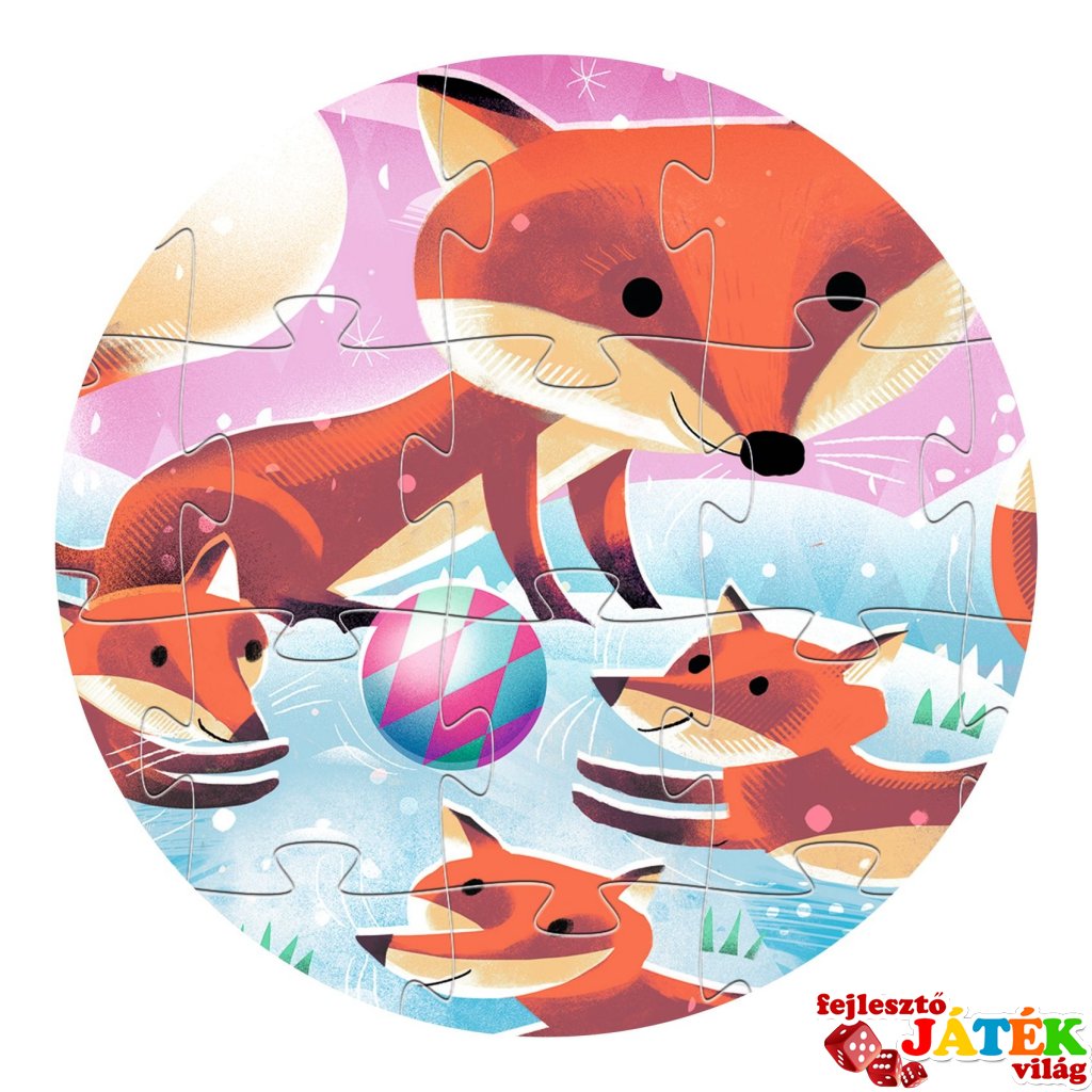 Kis Roka Gyömbér a kis róka, 24 db-os formadobozos puzzle, Djeco kirakó - 7285