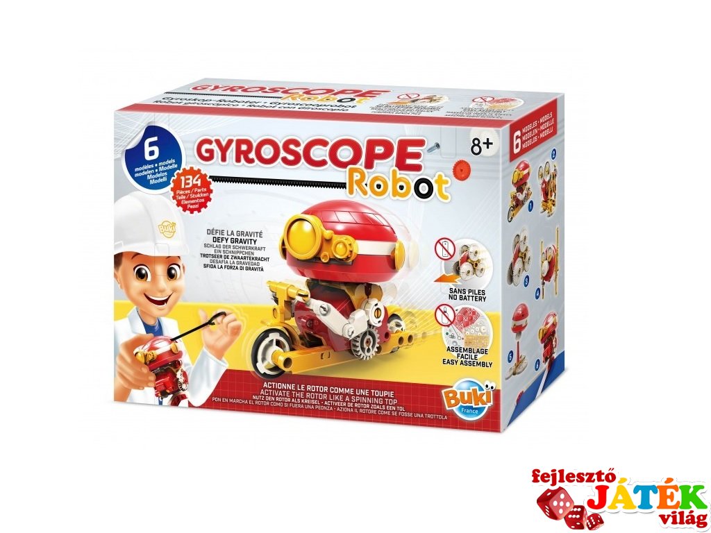 Gyroscope robot, 134 db-os Buki tudományos robotépítő játék (8-14 év)