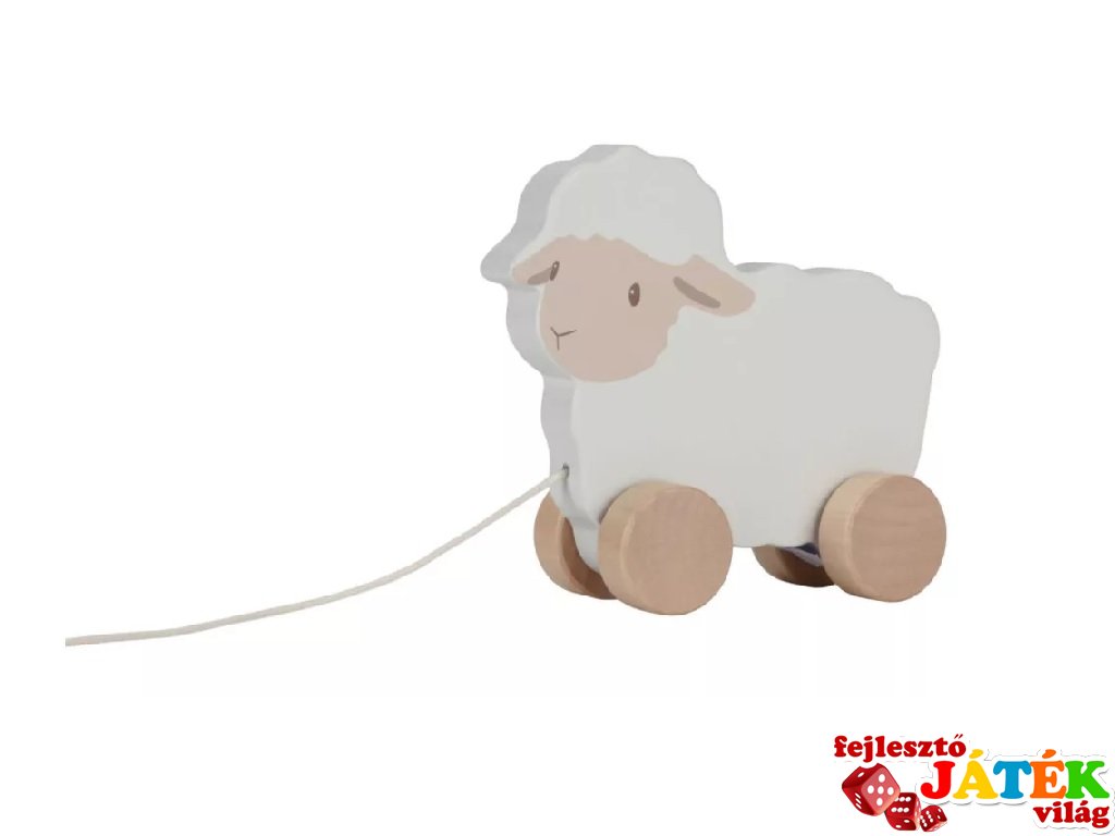 Húzható fa bárány, Little Dutch mozgásfejlesztő játék (7161, 1-3 év)