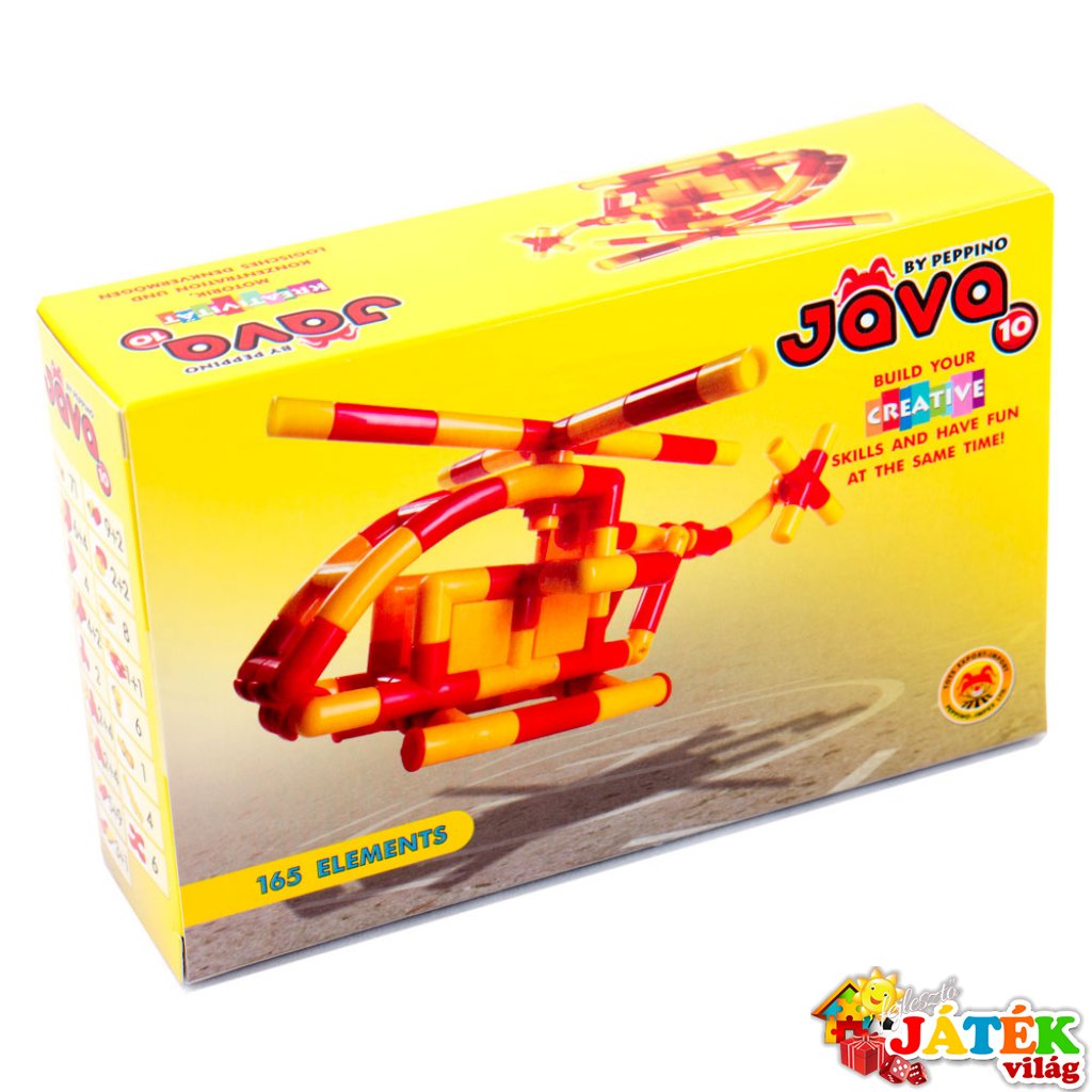 Jáva10. Építőkockák, Legyen saját helikoptered! (165 elemes építőjáték, 3-99 év)