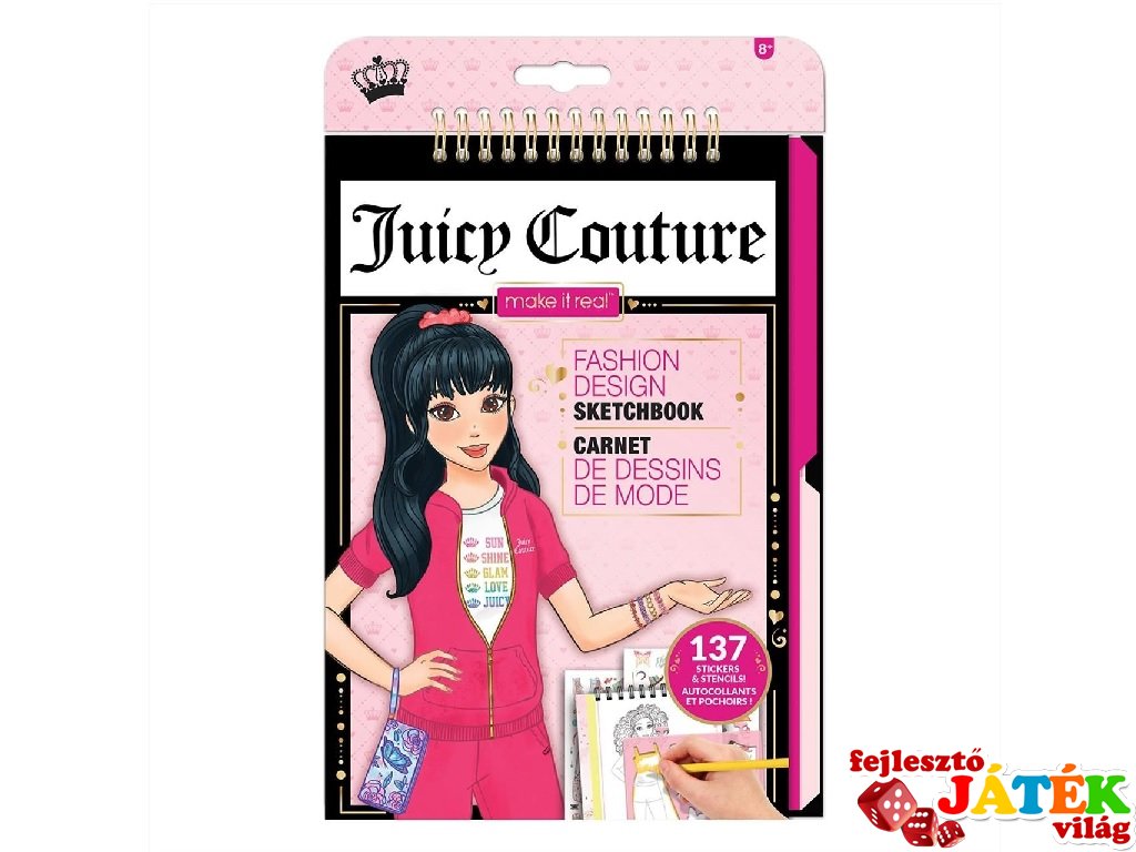 Juicy Couture divattervező füzet, kreatív szett (MIR4426, 8-16 év)