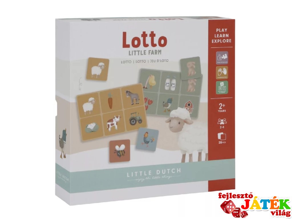 Képes lottó Little Farm, Little Dutch párosító játék (7163, 2-4 év)
