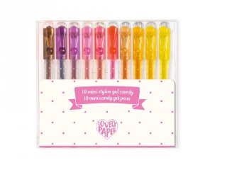 10 db-os mini zselés toll készlet cukorka színekben, Djeco kreatív szett - 3786