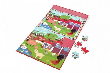 2 az 1-ben mágneses puzzle és felfedező játék, Farm (Scratch, 4-7 év)