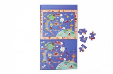 2 az 1-ben mágneses puzzle és felfedező játék, Világűr (Scratch, 4-7 év)