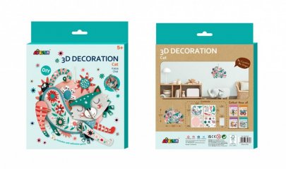 3D dekorációs puzzle Cica, kirakó és szobadekoráció egyben (Avenir, 5-8 év)