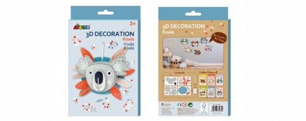 3D dekorációs puzzle Koala, kreatív készlet (Avenir, 3-6 év)