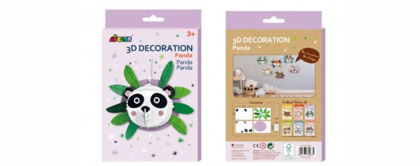3D dekorációs puzzle Panda, kreatív készlet (Avenir, 3-6 év)
