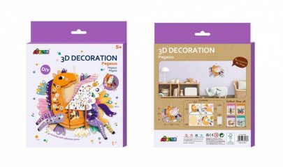 3D dekorációs puzzle Pegazus, kirakó és szobadekoráció egyben (Avenir, 5-8 év)