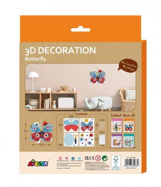 3D dekorációs puzzle Pillangó, kirakó és szobadekoráció egyben (Avenir,215068,  5-8 év)