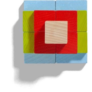 3D építőjáték 4x4, 16 db-os Haba logikai játék fából (305455, 3-10 év)