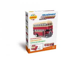3D Puzzle, Emeletes busz (HW, felhúzható kirakó, 5-9 év)