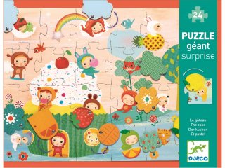 3D-s óriás puzzle mozgó részekkel, Torta (Djeco, 7012, 24 db-os kirakó, 3-5 év) 