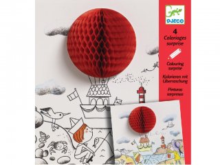 3D színező, Könnyebb a levegőnél (Djeco, 9648, kreatív képkészítő, 6-9 év)