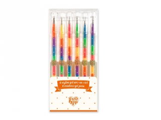 6 db-os zselés toll készlet szivárvány színben, Djeco kreatív szett - 3787