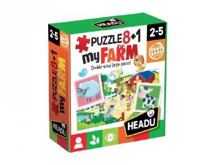 8+1 puzzle Farm, bébi kirakó (Headu, 2-5 év)
