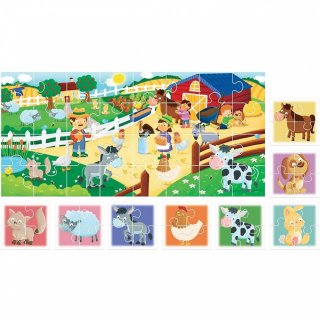 8+1 puzzle Farm, bébi kirakó (Headu, 2-5 év)