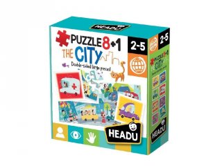 8+1 puzzle Város, bébi kirakó (Headu, 2-5 év)