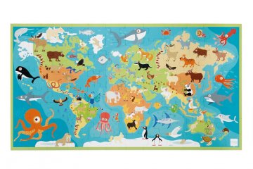 A világ állatai puzzle, 100 db-os XXL kirakó (Scratch, 5-10 év)