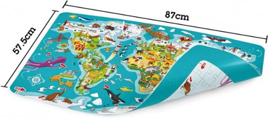 A világ körül, Hape puzzle és társasjáték egyben (E1626, 5-10 év)