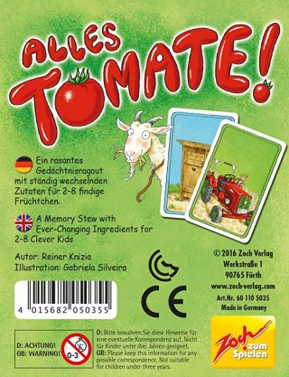 Alles Tomate, Vita Memorita (Zoch, csoportosító memóriajáték, 4-8 év)