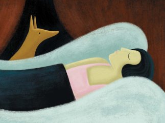 Alvó nő rókával, Papírszínház mese (Maros Krisztina)