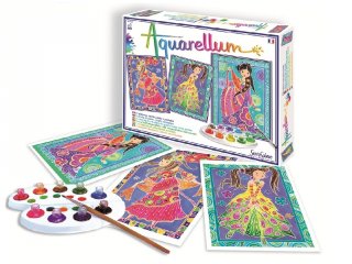 Aquarell nagy festőkészlet, Varázslatos lányok (SentoSphére, kreatív festőkészlet, 8-99 év) 