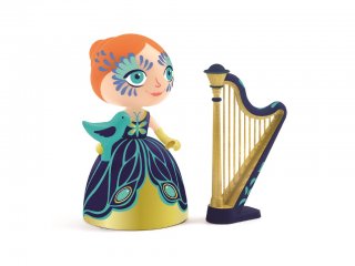 Arty Toys, Elisa & Ze Harpe (Djeco, 6771, hercegnő figura hárfával, 3-12 év)