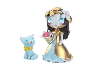 Arty Toys, Eva & Zecat Djeco hercegnő figura cicával - 6783