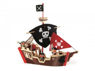 Arty Toys, Kalózhajó (Djeco, 6830, fa hajó szerepjátékhoz, 3-12 év)