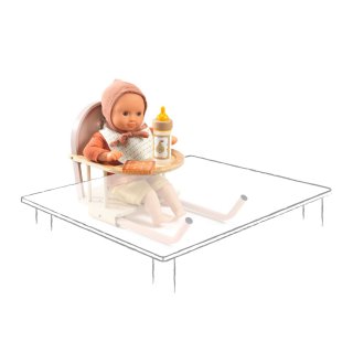 Asztali etetőszék játékbabáknak, Djeco szerepjáték - 7780 (3-6 év)