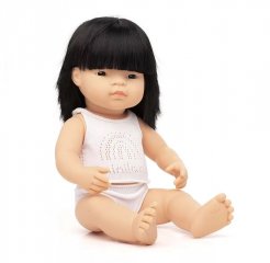 Baba fehérneműben, ázsiai lány 38 cm, Miniland szerepjáték (31156, 3-8 év)