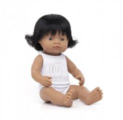 Baba fehérneműben, latin-amerikai lány 38 cm, Miniland szerepjáték (31158, 3-8 év)