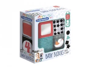 Baby plüss kockák 4 db-os szett, babajáték (17321, CLEM)