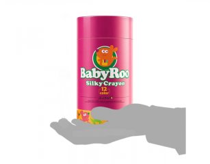 Baby Roo selymes mosható zsírkréta, 12 db-os kreatív szett (Jar Meló, 1-6 év)