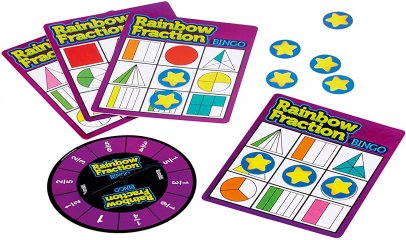 Bingo Rainbow Törtek gyakorlása, Learning Resources matekos társasjáték (0620, 6-10 év)
